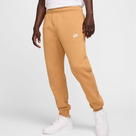 Men’s Nike Sportswear Club Fleece Joggers, Color: Flax/White,‎ XL - Picture 1 of 9